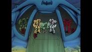 Earth Militia's mobile suits on Whales' back