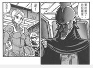 Iron Mask (right) as seen on Gundam F91 manga