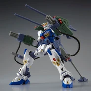 MG 1/100 Gundam F90 Support Type (MG 1/100 Mission Pack S-Type fitted on MG 1/100 Gundam F90 (sold separately)); Action pose (front)