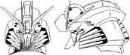 MSA-0011 - S Gundam - MS Head Lineart