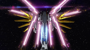 Docked with Strike Freedom Type II and releasing nanoparticles
