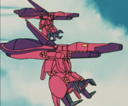 A pair of cruising Gaza-Cs (from Z Gundam TV series)