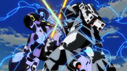 Septem vs. Prototype Dom (Gundam Build Fighters)