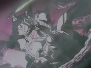 The GP01 stabbing the GP02A's shield cooling system