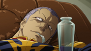 The deceased Gihren and the vial of poison gas