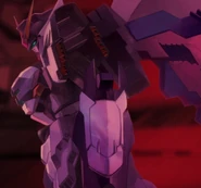 Gundam Epyon White in hangar (Visual Novel)