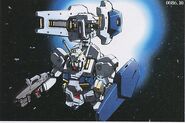 Gundam TR-1 Hazel Custom equipped with two shields booster