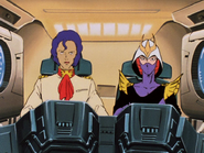 M'Quve and Kycilia Zabi piloting the MAX-03 Adzam.