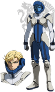 McGillis in his flight suit for piloting his Schwalbe Graze.