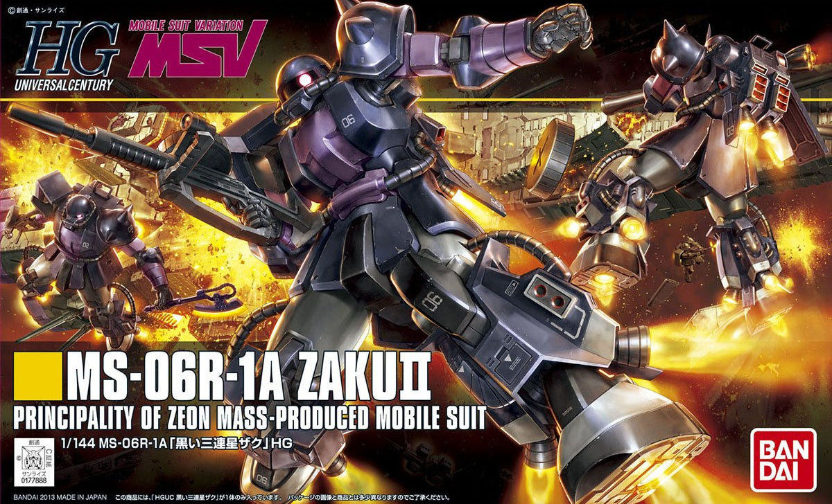 HGUC MS-06R-1A Zaku II High Mobility Type (Black Tri-Stars Custom