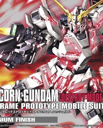 HGUC RX-0 Unicorn Gundam (Destroy Mode) (Titanium Finish) | Gunpla 