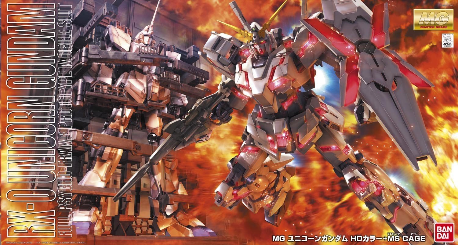 MG RX-0 Unicorn Gundam (HD Color + MS Cage) | Gunpla Wiki | Fandom