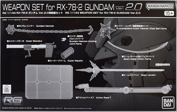 RG 1/144 RX-78-2 Gundam Ver.2.0 Weapon Set Announced for