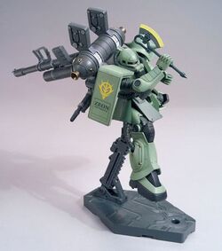 HG MS-06 Zaku II + Big Gun Set (Gundam Thunderbolt Ver.)