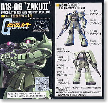 Gundam Color Set for HGUC Zaku II | Gunpla Wiki | Fandom