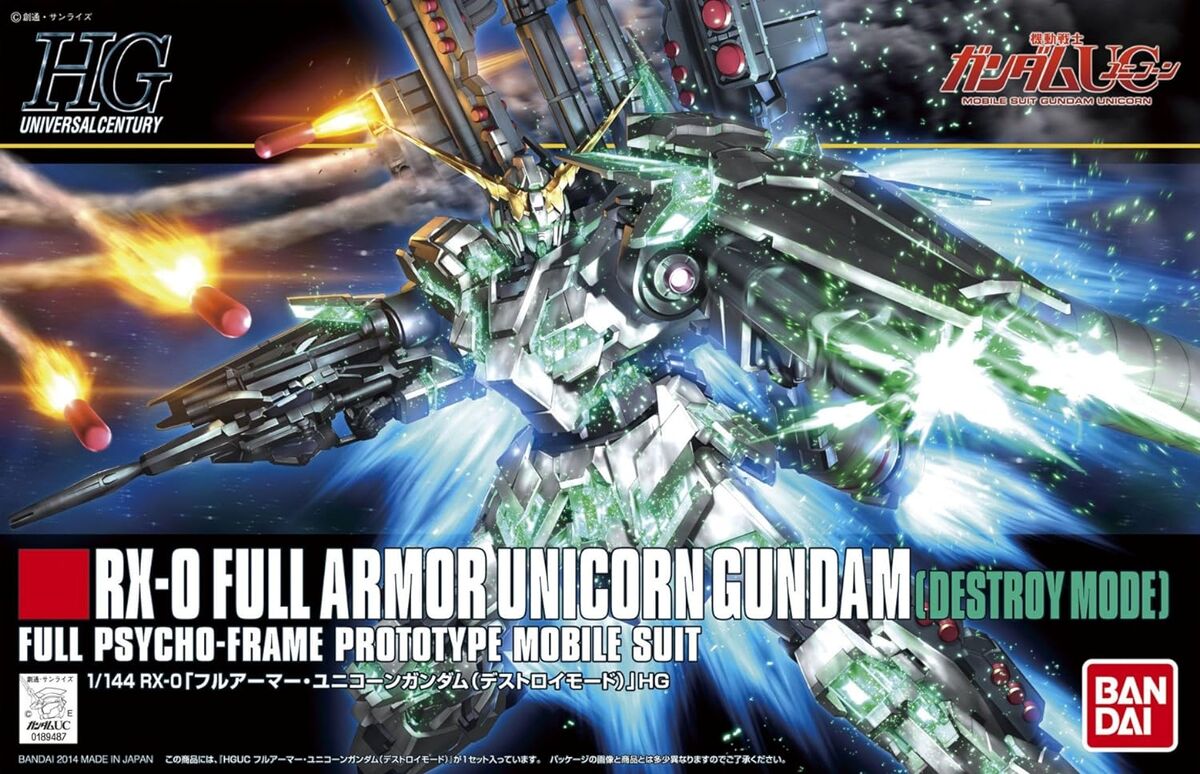 HGUC RX-0 Full Armor Unicorn Gundam (Destroy Mode) (Red
