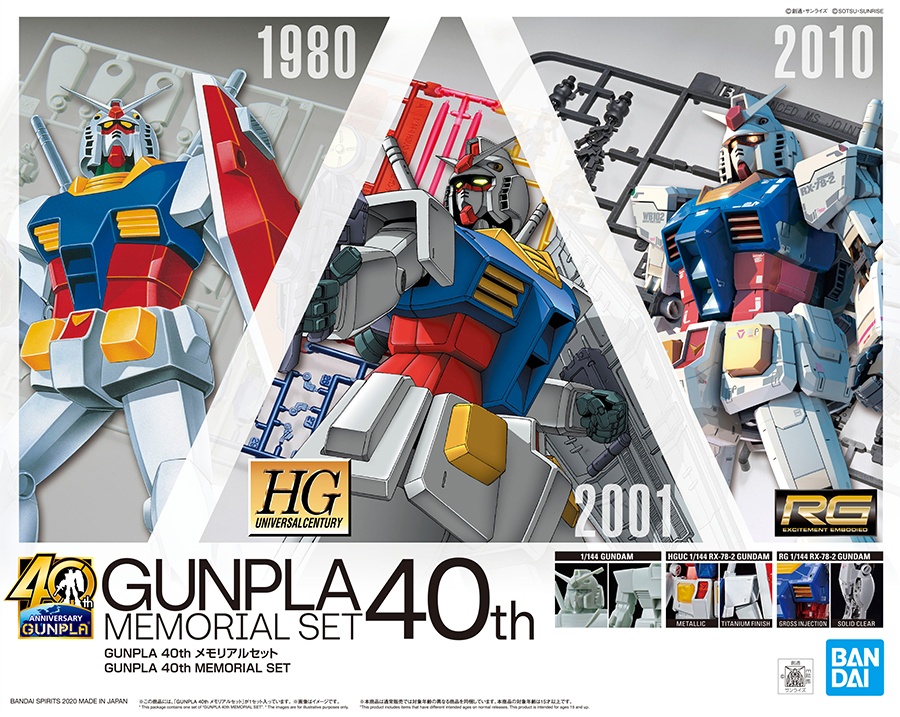 GUNPLA 40th メモリアルセット − 商品情報｜THE GUNDAM BASE