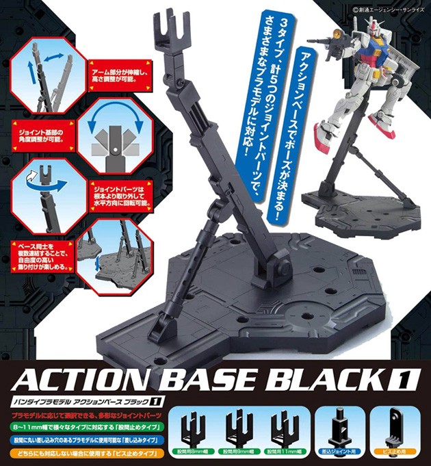 1/100 and 1/144 HG MG RG Gundam Gunpla Scale Model Acrylic Display Wall  Mount for Action Bases 2/4 and 5 