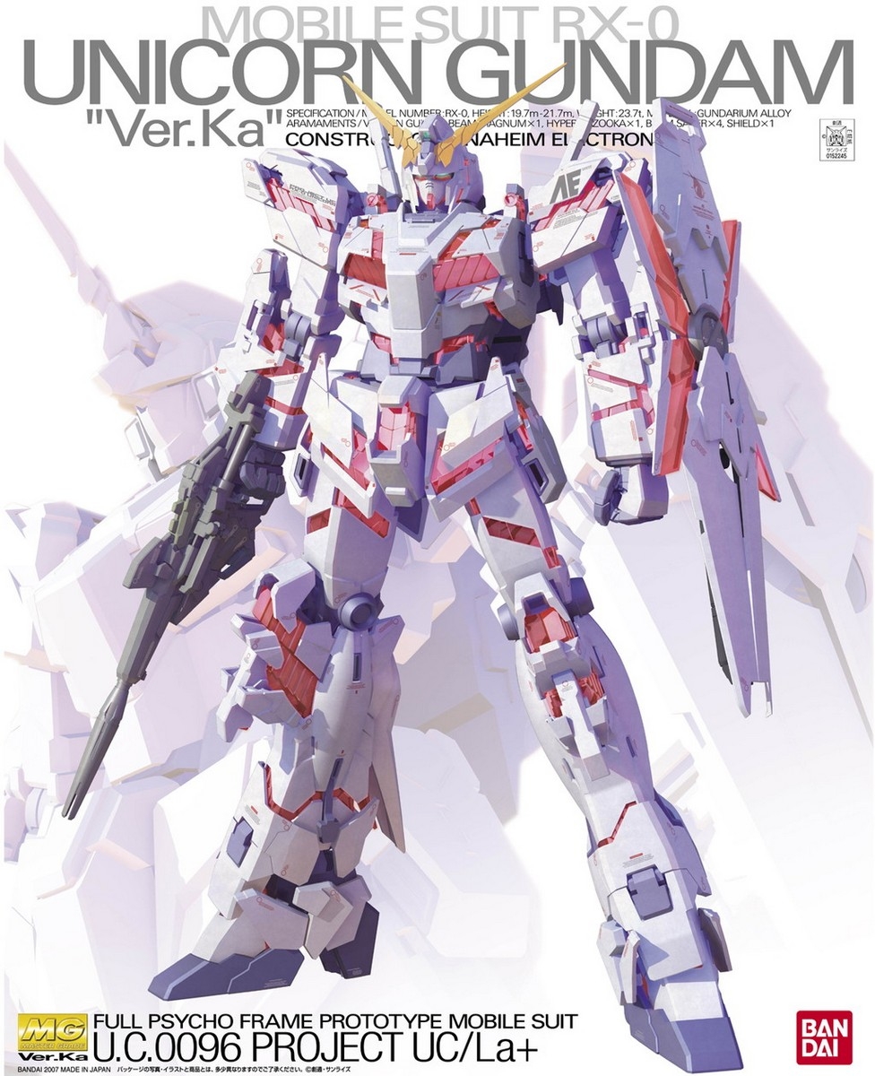 Bandai Hobby RX-0 Unicorn Gundam OVA Version 1/100-Master Grade white