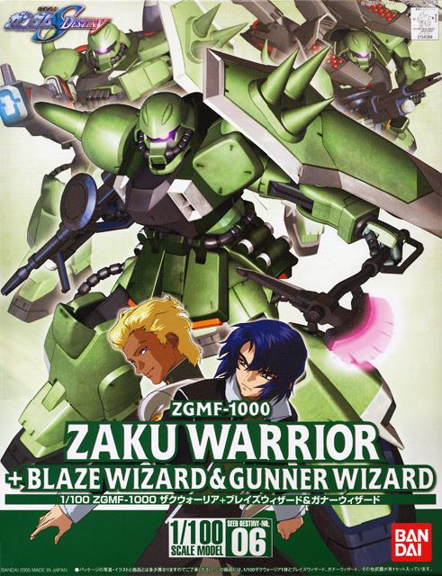 1/100 ZGMF-1000 ZAKU Warrior + Blaze & Gunner Wizard | Gunpla Wiki 