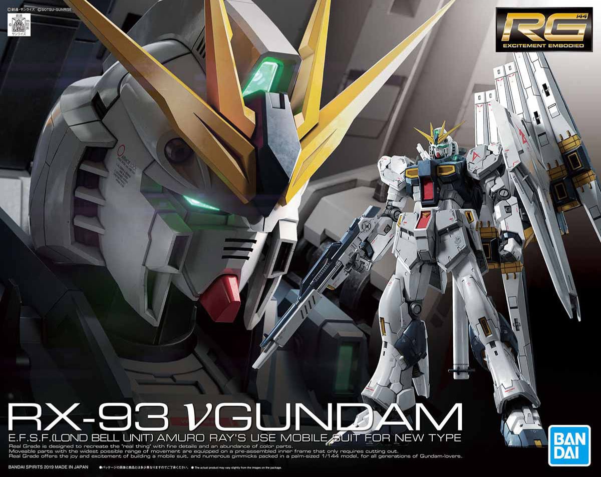 Bandai unassembled Mobile Suit Gundam Char`s Counterattack RG Hi-Nu Gundam 