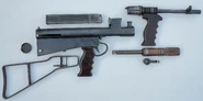 Owen SMG field stripped.