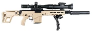 SVK prototype, chambered in 7.62x51mm NATO and fitted with a suppressor and a night vision adapter