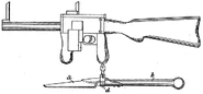 The patent drawing for the shovel attachment.