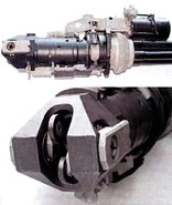 The drive operation and the bevel gear reducer of the GSH-7,62 machine gun transform the reciprocating motion of the piston into the rotational motion of the barrel block.