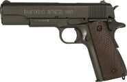 A Tanfoglio air pistol, styled after the colt 1911A1.