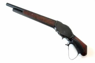 A "bootleg" Model 1887 used by Arnold Schwarzenegger in the film Terminator 2: Judgment Day. Note the enlarged lever loop.