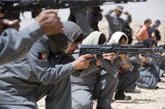 Afghan National Police women aiming their AMD-65s.