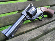 The Ruger Blackhawk, a Ruger made single action revolver based on the Peacemaker