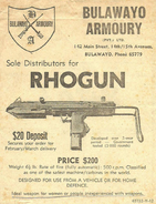 Contemporary advertisement for the Rhogun.