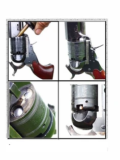 Loading sequence of a cap and ball revolver