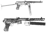 The Model 43's swinging magazine.