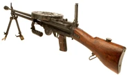 A Lewis gun without its barrel shroud.