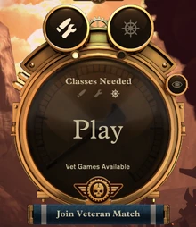 The Veteran match join button as seen in the main-menu.
