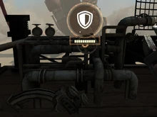 The armor repair point of a , showing its health and repair indicator.