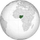 Nigeria (orthographic projection)