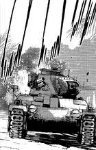 A Matilda busted from behind.