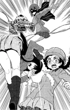 Destroying two Chi-Ha tanks.