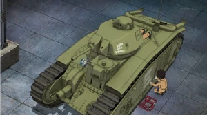 Mallard Team's Char B1 bis still under repair.