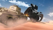 A BT-42 engaging a Yogurt LT vz.38.