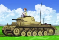 Miho riding back to the station