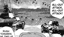 Nina staying in retreat during the pincer movement.