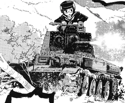 A Panzer 38(t) from an unknown school fighting a M2A4 during a Tankathlon match.