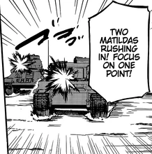 Firing at Matilda with the Tiger. (T-34-85 displayed)