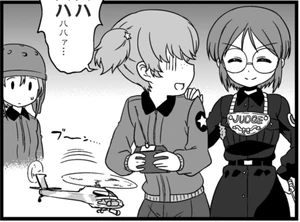 Alisa, Helmet-Chan and Kanon.png (614 KB) The reluctant spectator to Alisa's schemes.