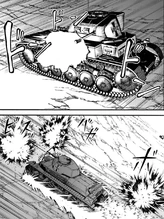 Miho shooting at Erika.